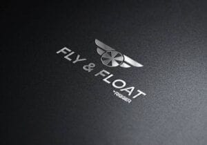 Fly n Float Black 3D Logo